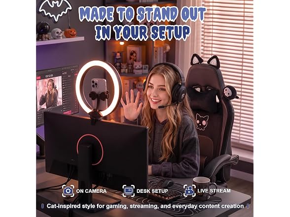 Dowinx Gaming Chair with Cat Ears
