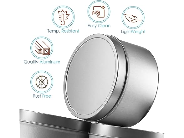 Hearth & Harbor 4 oz. Tin Jars for Candle Making