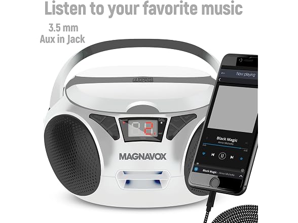 Magnavox Portable Top Loading CD Boombox