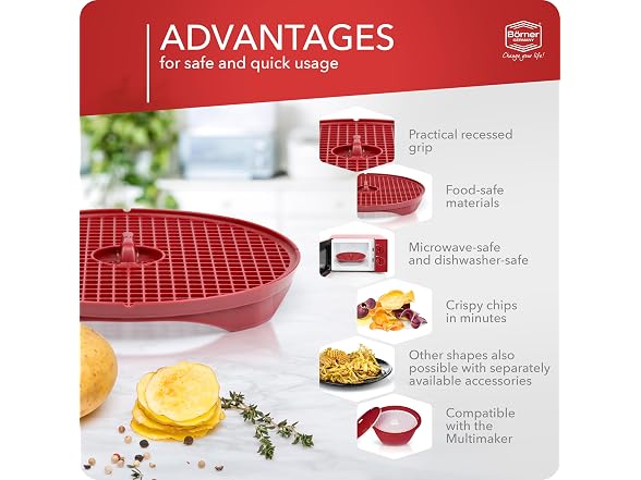Borner by Reston Lloyd 2pc Crispymaker, Microwave Chip Maker