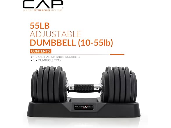 CAP Barbell 55lb Single ADJUSTABELL Dumbbell