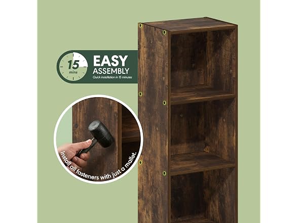 Furinno PASIR Book Shelf, 3-Tier