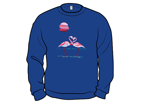 Flamingos in a Romantic Mood
