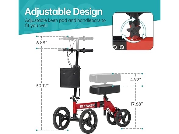 ELENKER BC2170625080004 Knee scooter