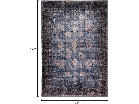 L'Baiet Amelie Blue Distressed 8x10 Runner Rug