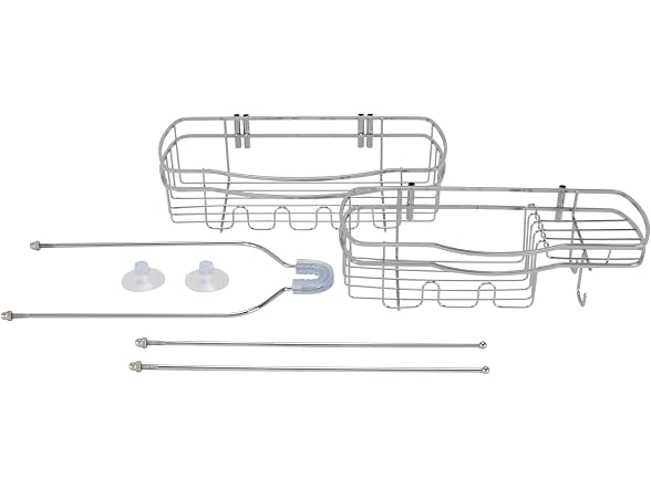 Bath Bliss Ultimate Adhesive Shower Caddy in Chrome