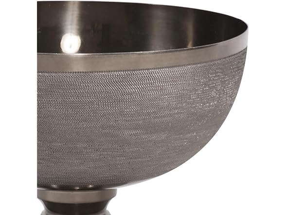 Howard Elliott Collection Textured Aluminum Footed Decorative Bowl
