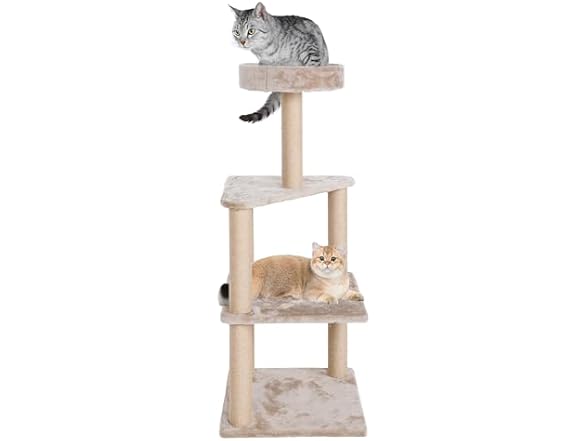 FluffyDream 40" Cat Tree Tower, Beige