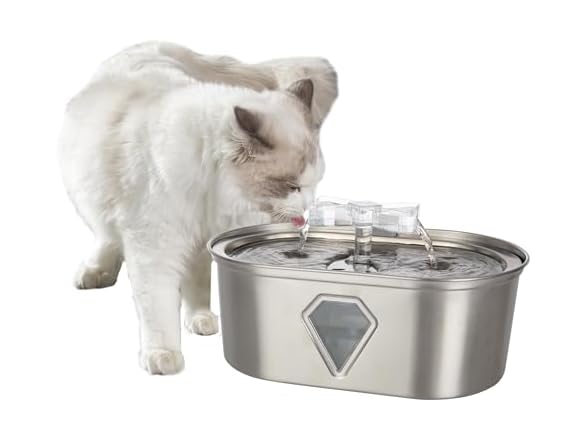 PETMAKER Cat Water Fountain - Stainless Steel