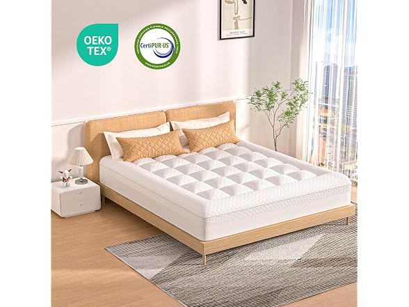 AprLeaf 3" Pillow Top Topper, Queen