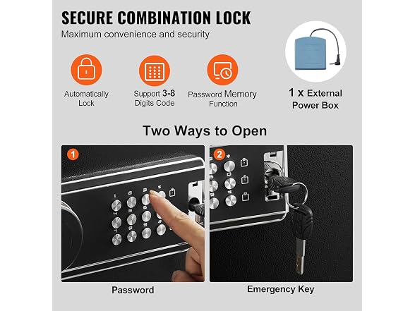 6-8 Rifles Gun Safe, Rifle Safe with Lock