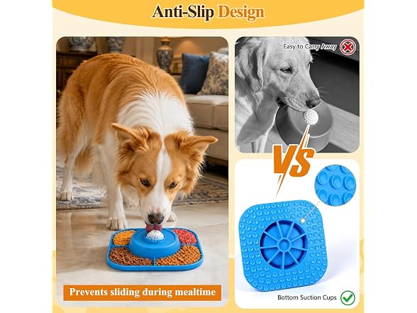Huttoi Slow Feeder Dog Bowls 3-in-1 