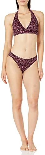 Amazon Essentials Women's Classic Bikini Swimsuit Bottom (Available in Plus Size) - Discontinued Colors, Brick Red Leopard, 3X