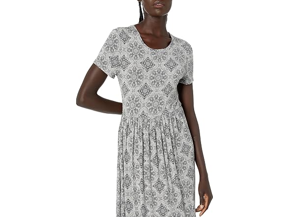 Amazon Essentials Women Short-Sleeve Waisted Dress