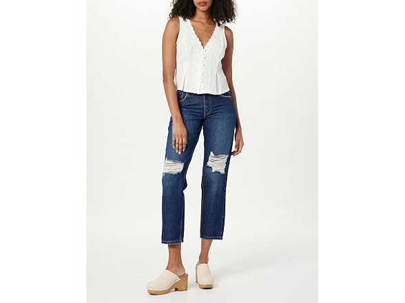 The Drop Paloma Lace Trimmed Sleeveless