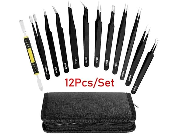 Synap AAP-Tool-350 12-Piece Tweezers Set