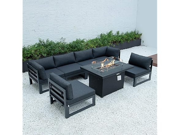 LeisureMod Mace Fire Pit Table