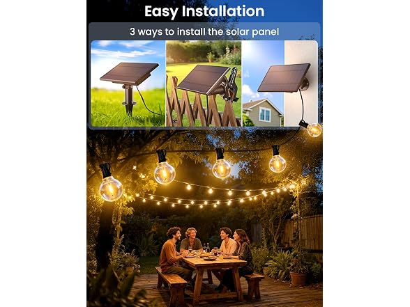 Brightever B0G4M1VT5F 100FT Solar String Lights Outdoor