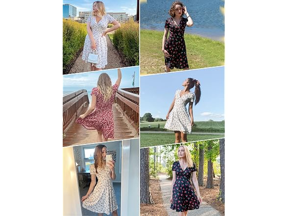 Msbasic Women (M) Flare Dress Empire Waist Dress