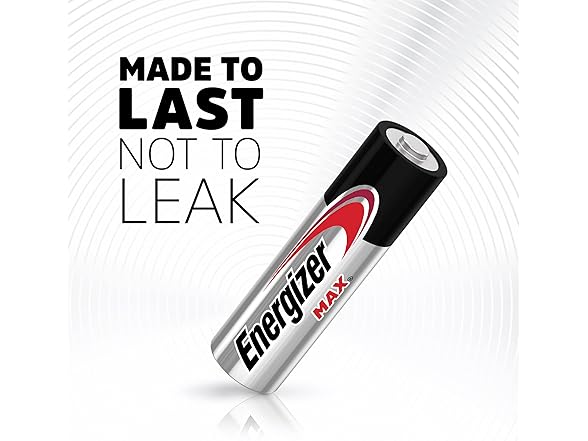 (48 Batteries) Energizer MAX AA Alkaline Batteries