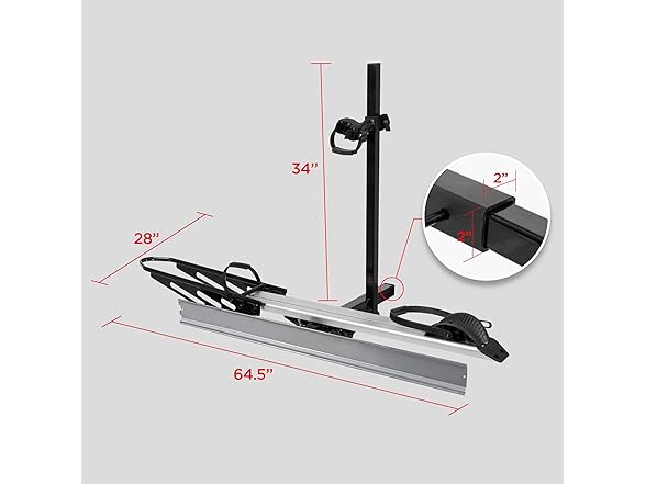 Young Electric Hitch Mount Single Bike Rack with Ramp for El (Open Box)