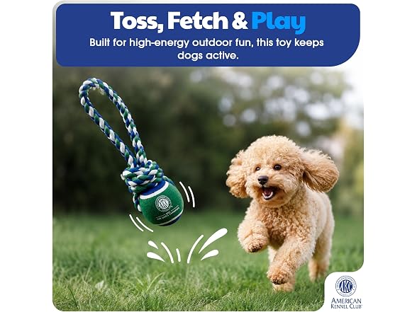 American Kennel Club X-Large Rope Tug Toy with Ball