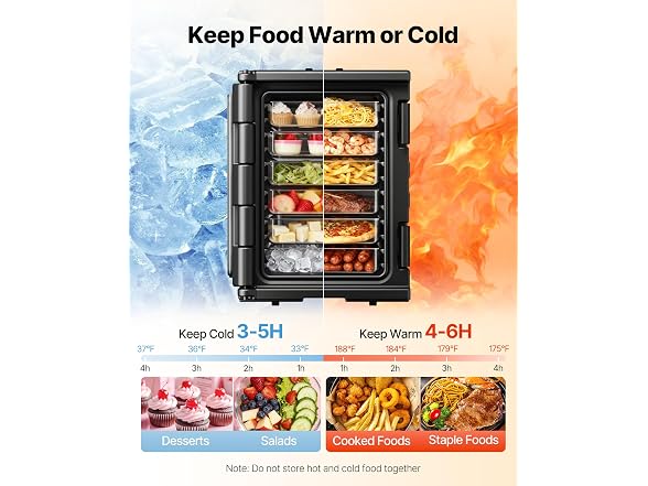 VEVOR Insulated Food Pan Carrier, 82 Qt