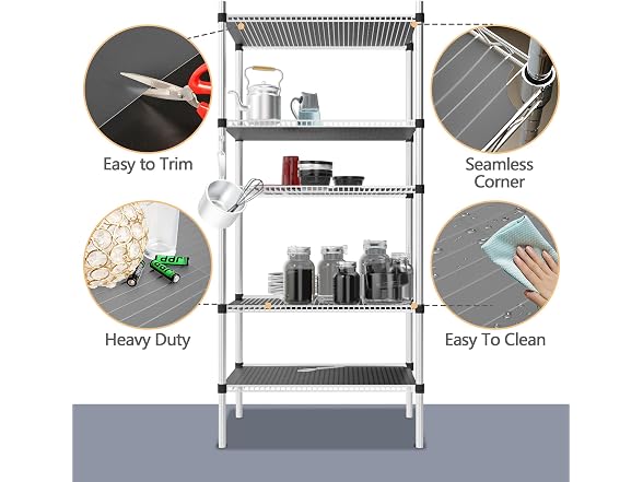 MAXTBEE 5pcs 16"x36" Plastic Shelf