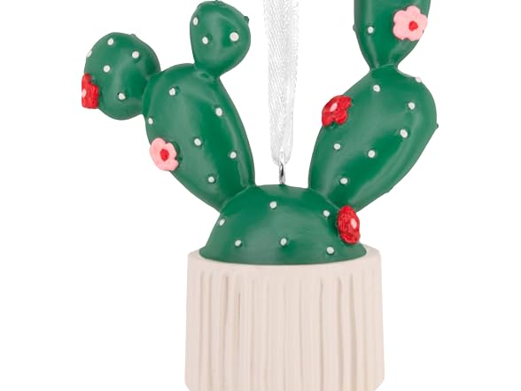 Hallmark Potted Cactus Christmas Ornamen - Gallery 5