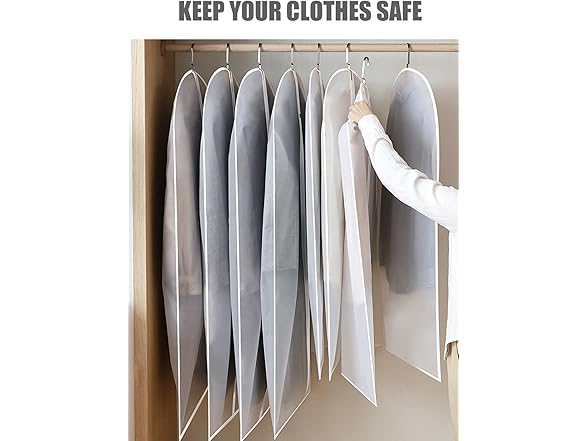 Clear Garment Bags for Hanging Clothes