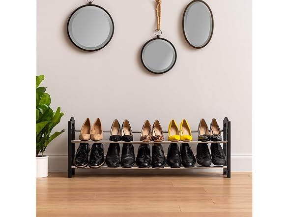 IRIS USA 2-Tier Shoe Rack, Holds 10 Pairs