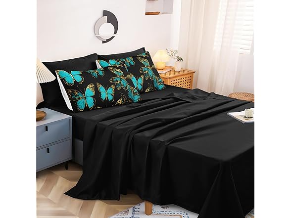 Chumerry Black and Gold Butterfly Comforter
