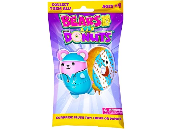 Bears vs Donuts - Fuchsia Asst A 12 Pack