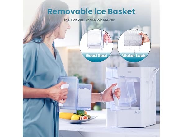 Gevi Adella Nugget Ice Maker, 40 lbs