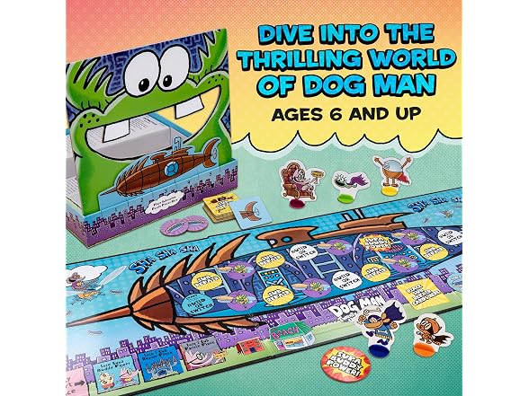 Dog Man Twenty Thousand Fleas Under the Sea Board Game