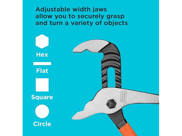BLACK+DECKER BLACK+DECKER Slip Joint Pliers, 2 Pack