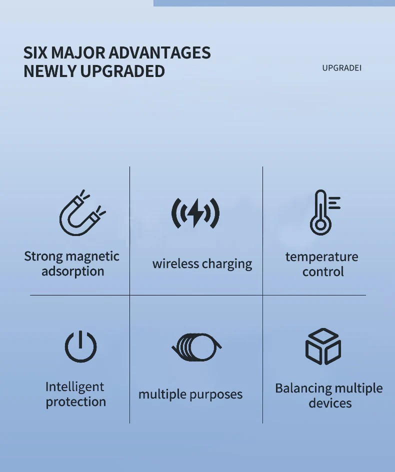 4in1 Wireless Charging Station w-Alarm - Gallery 22