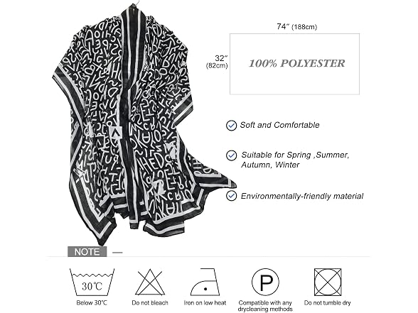 Finizo Women (OS) Scarf Wrap Shawl All Season