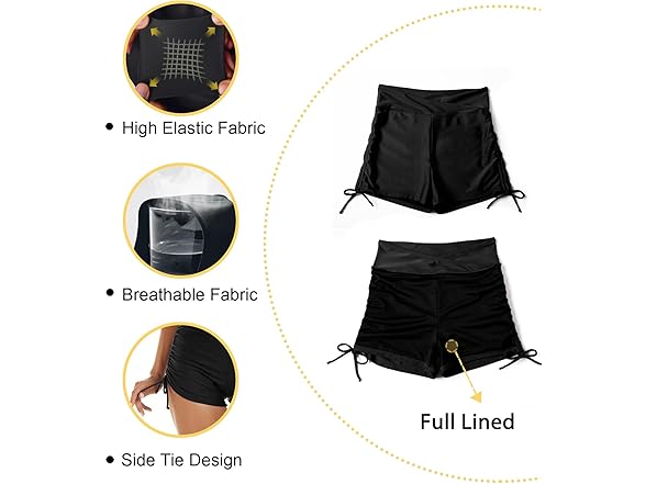 Tournesol Women’s High Waist Swim Shorts