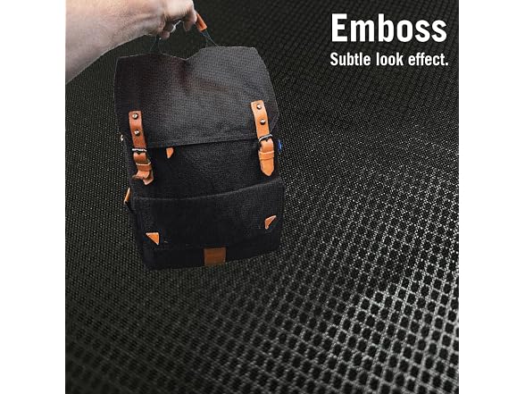 VIZALO 600D Polyester Fabric 58" Wide,Black, Grid Emboss