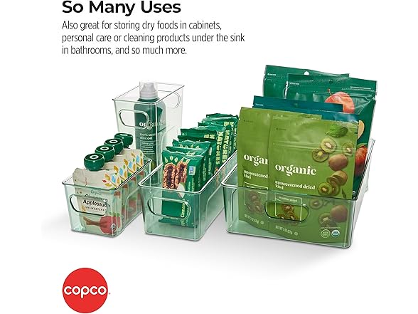 Copco Clear Storage Bin, Set of 4
