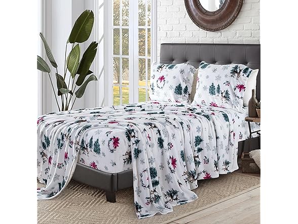 Elegant Comfort 4-Piece Flannel Sheet Set