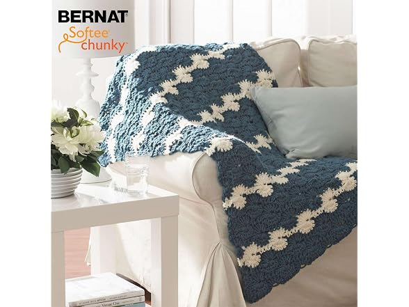 Bernat Softee Chunky Yarn, 3.5 Oz, Gauge 6 Denim