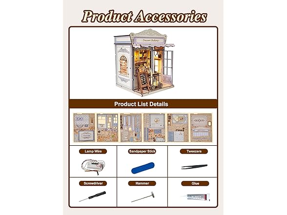 Aeneovix DIY Miniature Bakery Book Nook Kit