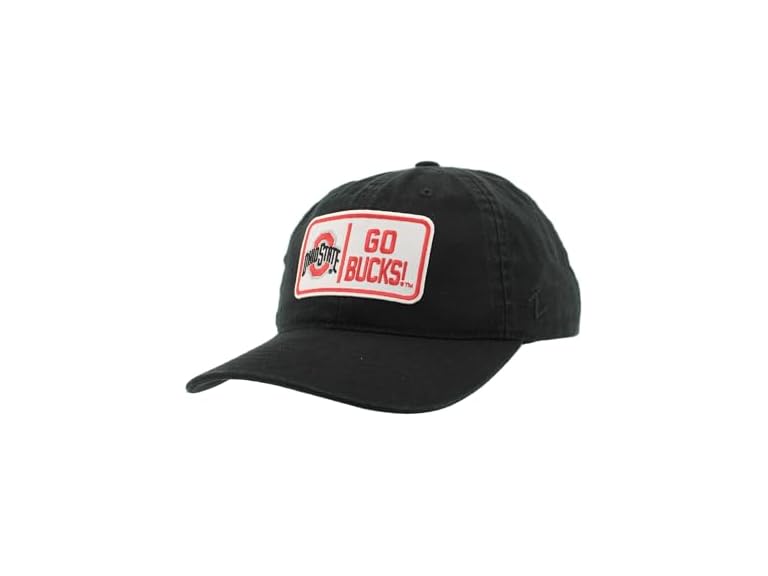 ZHATS Men's Standard NCAA Officially Licensed Hat Scholarship Patch Black Defer, ,Ohio State Buckeyes