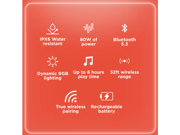 RadioShack 80W Wireless Bluetooth Speaker