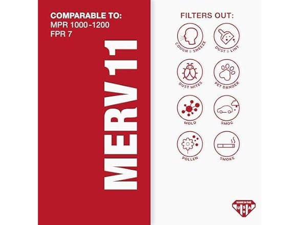 Aerostar 20x20x4 MERV 11 - 6 Count HVAC Filters