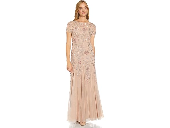Adrianna Papell Women's Floral Beaded
