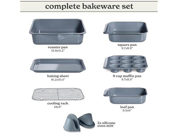 8-Piece Nonstick Stackable Bakeware Set