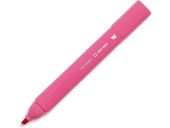 TRU RED Tank Permanent Markers, Chisel Tip, Astd